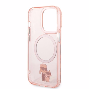 KARL LAGERFELD KLHMP14XHNKCIP IPHONE 14 PRO MAX 6.7 "DĖKLAS ROŽINIS/ROŽINIS ICONIC KARL & CHUPETTE MAGSAFE