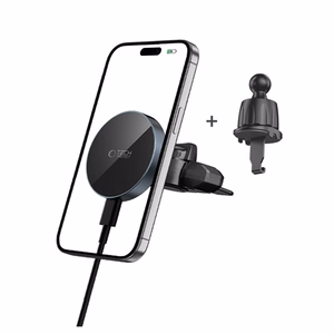 Tech-Protect mm15W-V5 magnetinis MagSafe automobilio laikiklis ventiliacijai/CD lizdui juodas