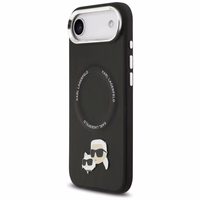 KARL LAGERFELD dėklas telefonui IPHONE 17 Air, suderinamas su magnetiniu MagSafe (KLHMP17MPSMLRKCK, PU K&C PINS) juodas