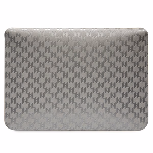 Karl Lagerfeld Saffiano Monograma Choupette dėklas 14" nešiojamam kompiuteriui - sidabrinis