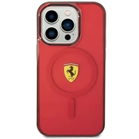 Ferrari FEHMP14XURKR iPhone 14 Pro Max 6.7" raudonas kietas dėklas telefonui pusiau permatomas magnetinis (MagSafe)