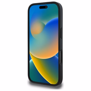 DKNY tekstūrinio rašto dryžuotas dėklas telefonui iPhone 16 Pro - juodas