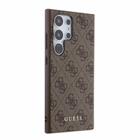Guess 4G Metal Gold Logo dėklas telefonui Samsung Galaxy S24 Ultra - rudas