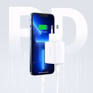 Acefast sieninis įkroviklis USB Type C / USB 20W, PPS, PD, QC 3.0, AFC, FCP baltas (A25 baltas)