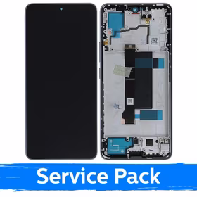 LCD ekranas suderinamas su Xiaomi Redmi Note 13 Pro 5G / Poco X6 5G su rėmeliu / Aurora Purple / (Service Pack)