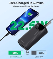 Išorinė baterija Power Bank Choetech B730 22.5W 30000mAh juoda