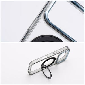Case for iPhone 12 Frame Circle Stand compatible with MagSafe black