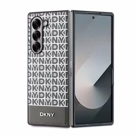 DKNY Pakartotinio rašto apatinės juostos dėklas Samsung Galaxy Z Fold 6 - rudas