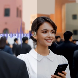 Bluetooth laisvų rankų įranga Dudao U17Max balta (Bluetooth 5.3)