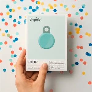 „Chipolo LOOP“ – įkraunamas „Bluetooth“ sekiklis su silikonine kilpa, skirtas „iOS“ ir „Android“ įrenginiams, mėtų spalvos