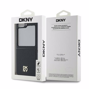 DKNY Dėklas telefonui Samsung Galaxy Z Flip6 su kartotiniu dizainu Stack Logo - juodas