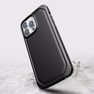X-Doria Raptic Slim dėklas, skirtas iPhone 14 Pro Max, biologiškai skaidus, juodas