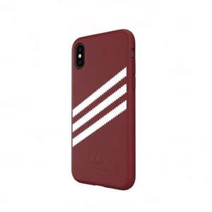 Adidas OR formuotas PU zomšos dėklas iPhone X / XS - bordo