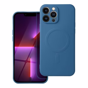 SILICONE MAG COVER dėklas telefonui, suderinamas su MagSafe, IPHONE 13 Pro Max mėlynas