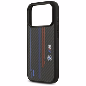 Dėklas telefonui BMW M Kevlar Lines & Logo MagSafe Case for iPhone 17 Pro - juodas