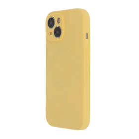 Soft Touch Mag dėklas telefonui iPhone 15 Pro Max 6,7" pastelinis geltonas