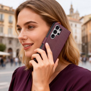 Tech-Protect Piniginė Dėklas for Samsung Galaxy S26 Ultra - bordo