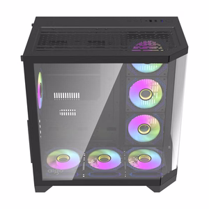 Darflash FT418 PRO kompiuterio korpusas + 7 aRGB ventiliatoriai (juodas)