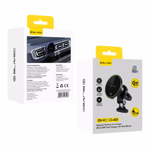 Blavec Automobilinis laikiklis BHC-04B Qi2.2 25W magnetinis su indukciniu krovimu ventiliacijai (BHC04B-MAVIB) juodas