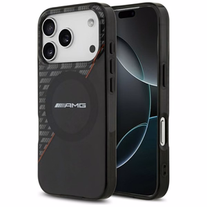 Mercedes AMG IML Double Layer Rhombs dėklas, skirtas iPhone 18 Pro / 17 Pro, suderinamas su MagSafe – juodas ir raudonas