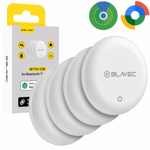 Blavec Tracker GPS Tag BTG-03 - Bluetooth Dual Apple & Android (BTBTG03-W4) white - 4 pieces