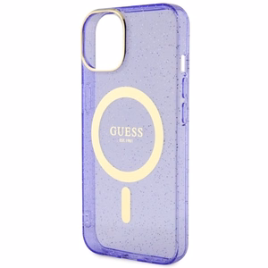 Guess GUHMP14MHCMCGU iPhone 14 Plus 6.7" violetinis auksinis dėklas MagSafe