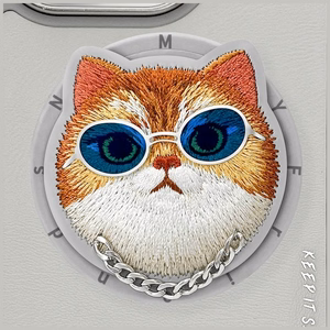 Nimmy Glasses Cool Cat MagSafe dėklas iPhone 16 Pro - pilkas