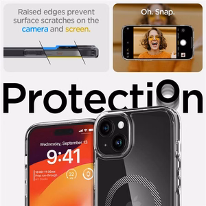 Spigen Ultra Hybrid Magnetinis dėklas telefonui su MagSafe iPhone 15 Plus - anglies spalvos