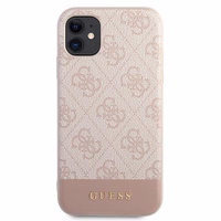 Guess 4G Stripe Collection dėklas telefonui iPhone 11 / Xr 6.1" - Rožinis