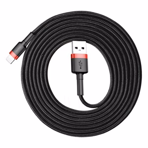 USB Cable Baseus "Cafule" Black/Red "Lightning" 200cm