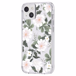 Rifle Paper Clear dėklas, skirtas iPhone 14 Plus, „Willow“ rašto