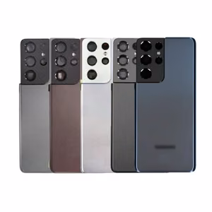 Задняя крышка для Samsung G998 S21 Ultra фантомный тёмно-синий (с линзой камеры) OEM