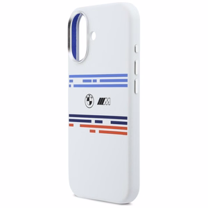 BMW M Silicon Horizontal Line MagSafe deklas, skirtas iPhone 17 - Baltas