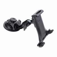 Automobilio laikiklis priekinio stiklo / prietaisų skydelio / galvos atramos (planšetėms 7" - 10") juodas