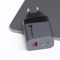 Įkroviklis Forcell F-Energy (1xUSB-C;1xUSB 4A 45W) juodas