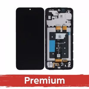 LCD ekranas suderinamas su Samsung A146P A14 5G juodas su rėmeliu OEM