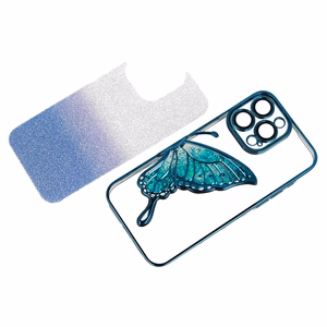 Tel Protect Butterfly vandens dėklas telefonui Iphone 15 Pro mėlynas