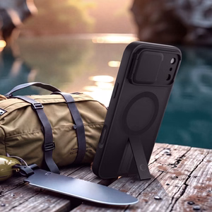Tech-Protect Kevlar Aura MagSafe dėklas, skirtas iPhone 18 Pro / 17 Pro, matinis juodas