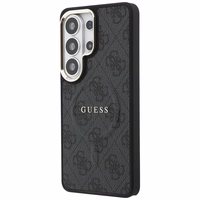 GUESS dėklas for SAMSUNG S26 Ultra GUHMS26LP4MSEGCK (4G Embossed Ring MagSafe) juodas