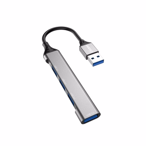 Dudao A16B 4-in-1 USB šakotuvas, USB-A–4 × USB 3.0, pilkas