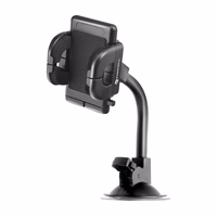 Automobilinis universalus telefono laikiklis Forcell (17cm) Long arm tvirtinamas ant stiklo, juodas