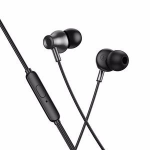 Hoco M119 laidinės ausinės su mikrofonu, 3,5 mm jungtis, juodos