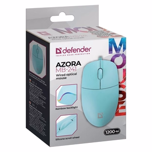 LAIDINĖ PELĖ DEFENDER AZORA MB-241 RF mėtinė 1200dpi 3P