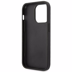 Guess Saffiano dirželis dėklas telefonui iPhone 14 Pro - juodas