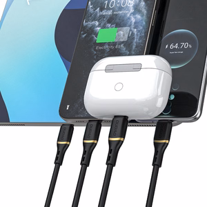 Dudao L25L 30W USB-A - Lightning Laidas with Soft Silikoninis Braid Lightning 1m - juodas