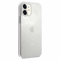 Guess GUHCP12S3D4GTR iPhone 12 mini 5.4" skaidrus kietas dėklas 4G 3D rašto kolekcija