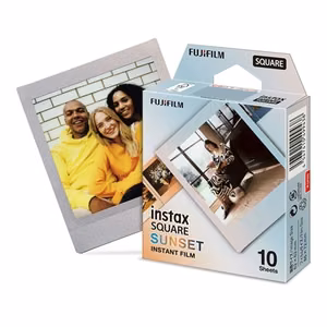 Fujifilm Instax Square Sunset – фотобумага моментальной печати с градиентом заката, 10 листов