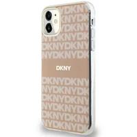 DKNY IML mono ir juostos magnetinis dėklas iPhone 11 / Xr - rožinis
