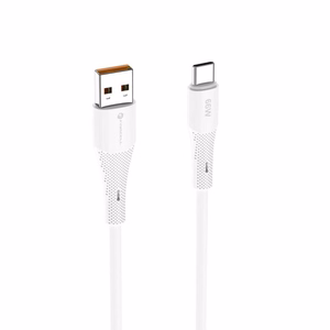 Cable USB A to USB C Forcell F-Energy QC4.0 3A 66W Silicone 1 m C342 white