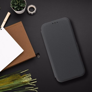 FOLIO šoninis magnetinis knygos tipo dėklas, skirtas IPHONE 16 PLUS, juodas